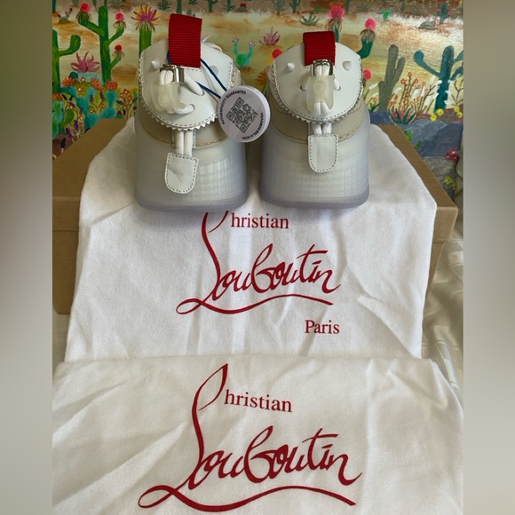 Christian Louboutin Arpoador Flat, Suede Sneakers, Blue/Wht, Men’s EU 43/US 10 - Picture 11 of 16